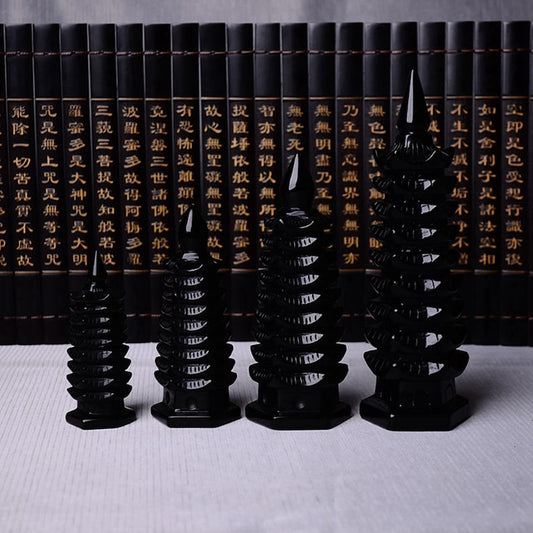 Hand Carved obsidian Polished Tower Shaped/obsidian Tower Stone/white Tower/obsidian Quartz Tower