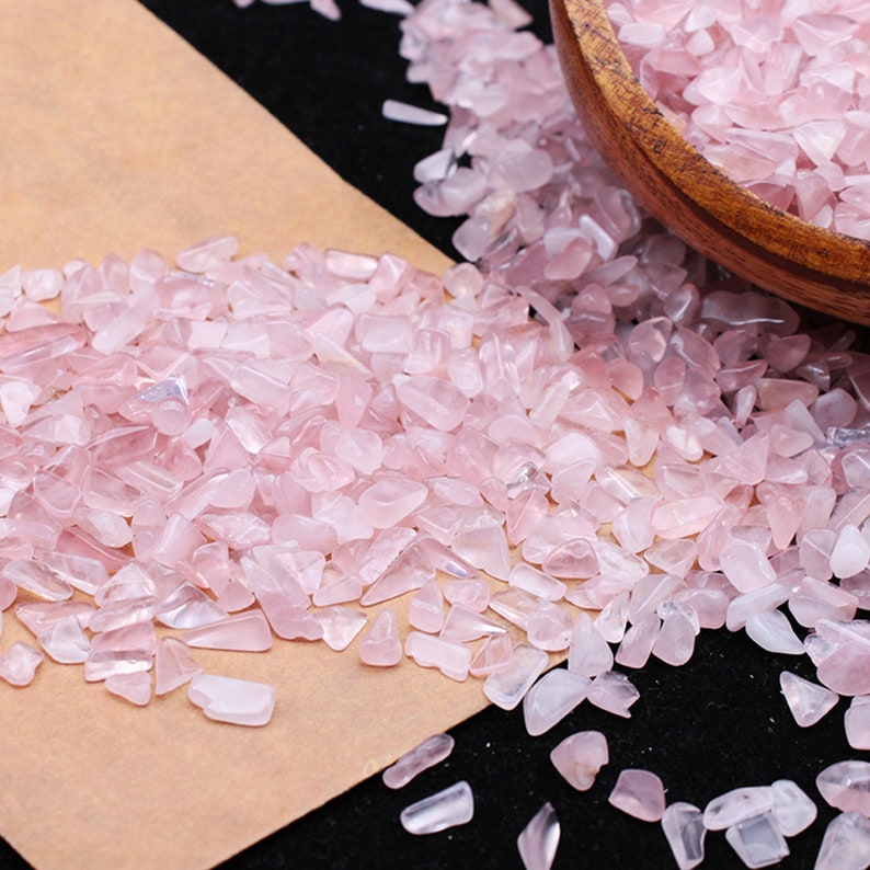 Natural Rose Quartz Stone Crystal Quartz Chunks/Chip Stone/Tiny Clear Quartz Stones