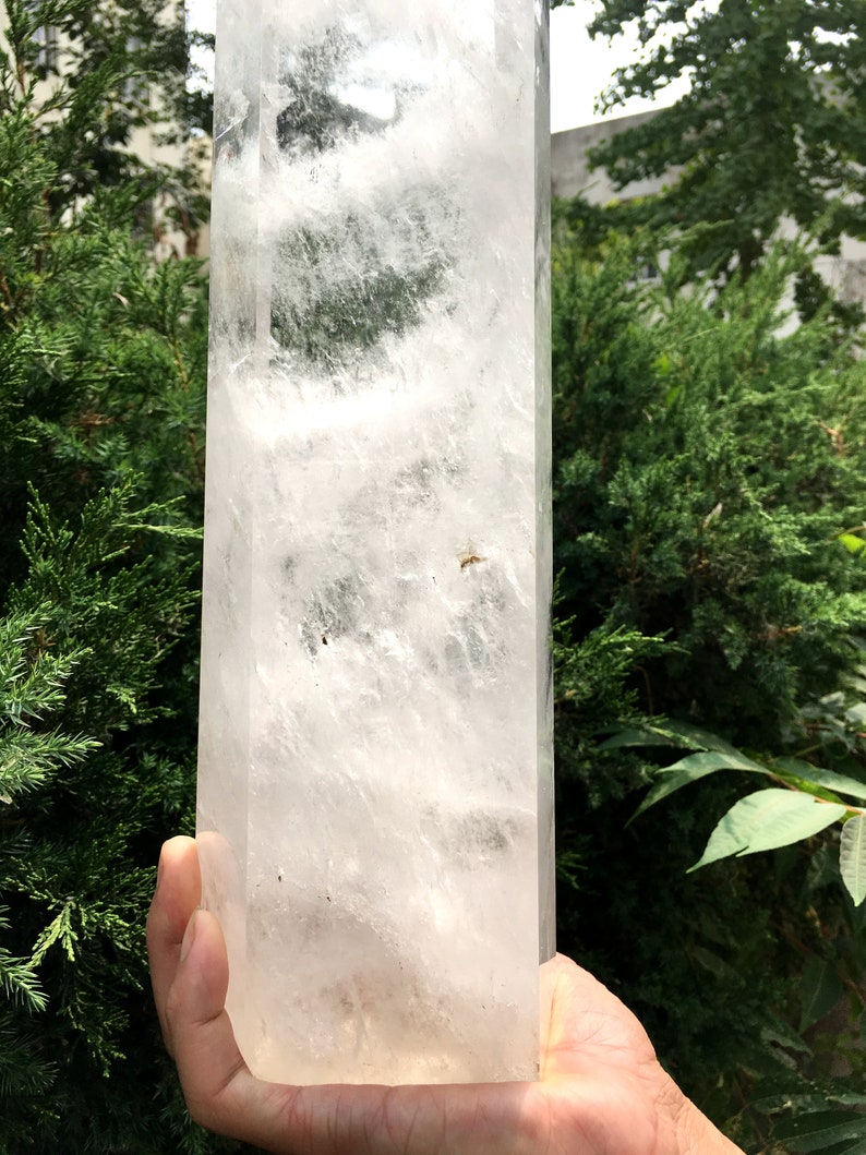 Natural Himalaya Rainbow Clear Crystal Quartz Point/White Crystal Tower/Crystal Tower