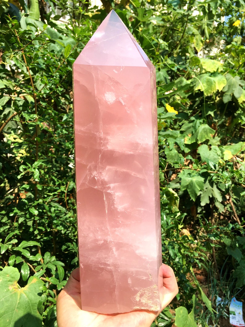 Rose Quartz Crystal Tower/Pink Quartz Crystal Point/love stone/Healing Crystal