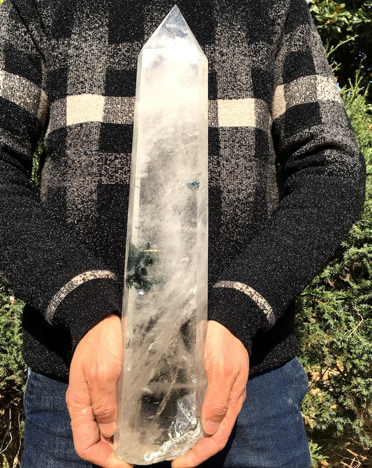 Natural Rainbow Clear Crystal Quartz Point/White Crystal Tower,Crystal Tower,Meditation Stone