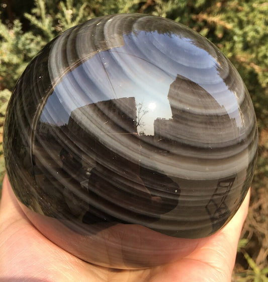 Extra Large Obsidian Sphere/Natural Black Obsidian Sphere Ball/Obsidian eye/Energy stone