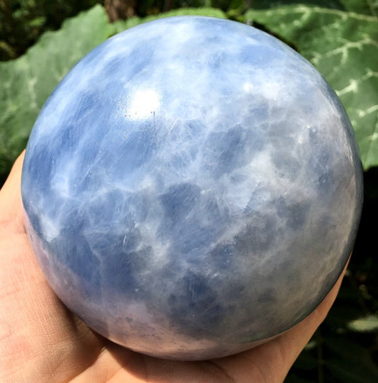 Large Natural Blue Celestite Crystal Quartz ball / kyanite Sphere/Crystal Specimen/ Crystal Energy