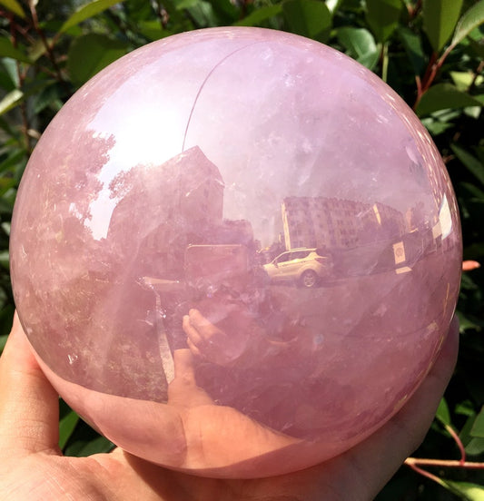 Aura Quartz Polished Sphere/Angel Aura Quartz Crystal Cluster/Rose Crystal Ball/Special Gift/Chakra