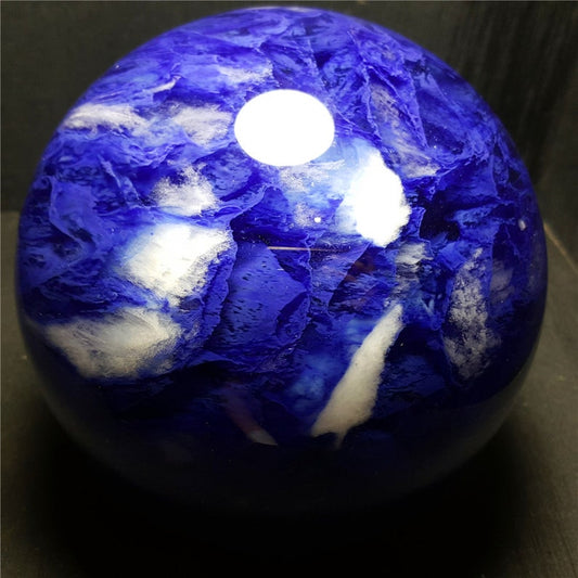 5160G Large Smelt Blue Crystal Quartz Sphere/Clear Smelt Quartz Healing Stone/Reiki/Chakra