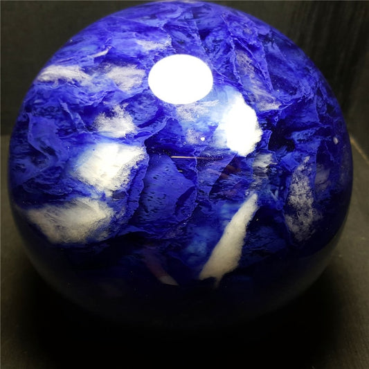 5160G Large Smelt Blue Crystal Quartz Sphere/Clear Smelt Quartz Healing Stone/Reiki/Chakra