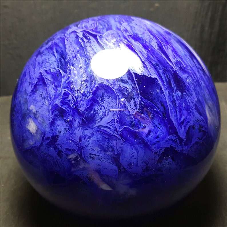 5160G Large Smelt Blue Crystal Quartz Sphere/Clear Smelt Quartz Healing Stone/Reiki/Chakra