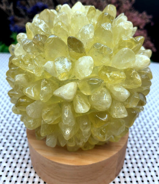 Natural Citrine crystal night light/illumination light,Healing stone/meditation/gift/Christmas Eve Gift/Energy Stone/decoration