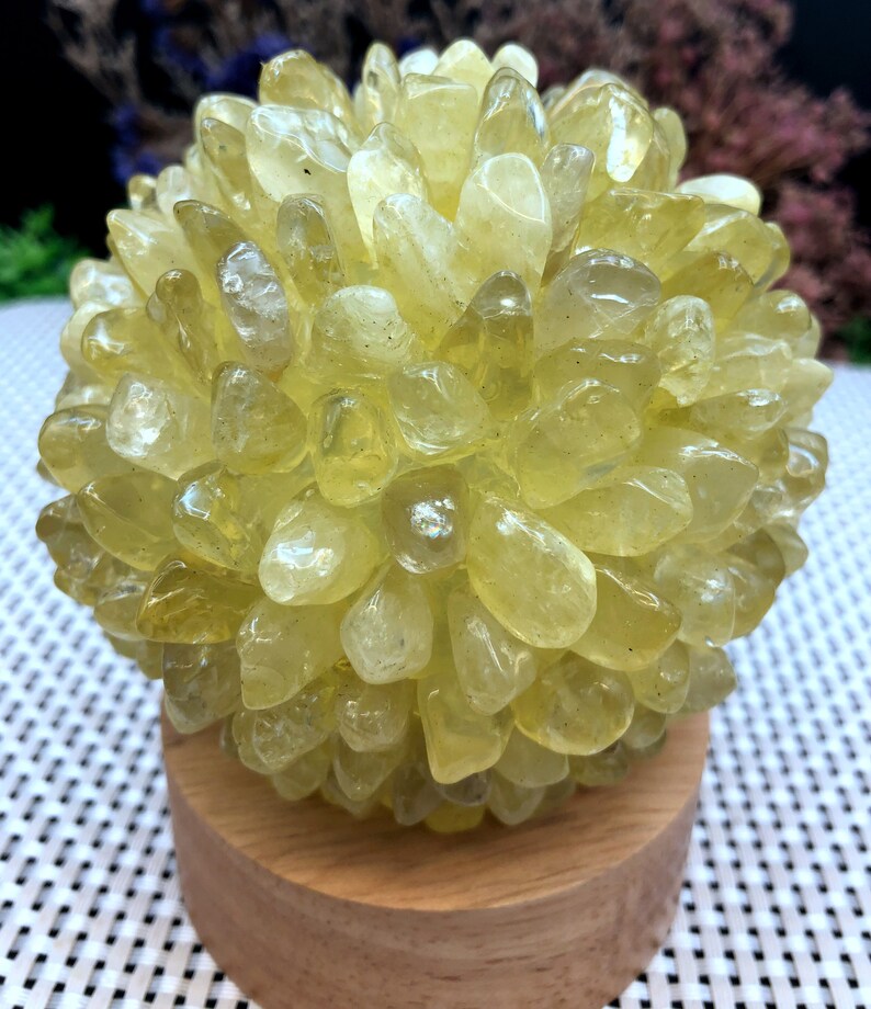 Natural Citrine crystal night light/illumination light,Healing stone/meditation/gift/Christmas Eve Gift/Energy Stone/decoration
