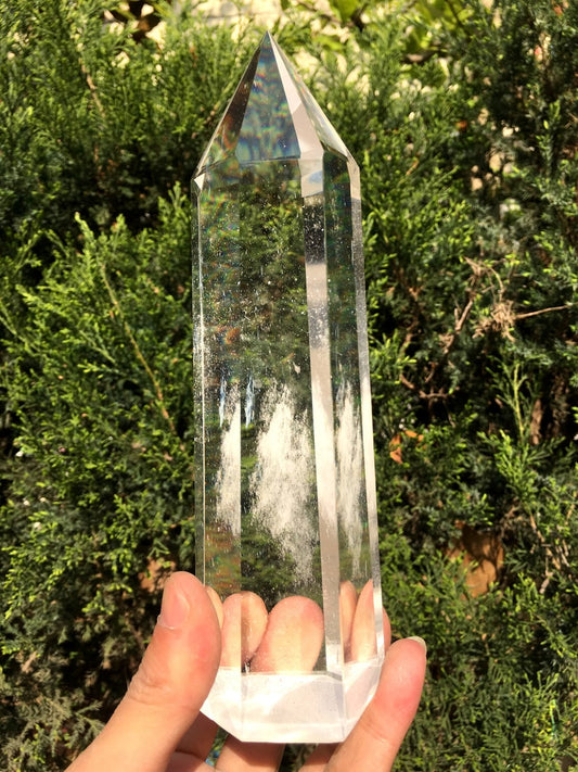 Clear Smelt white quartz point/Clear Smelt quartz Healing Stone/Reiki/Chakra
