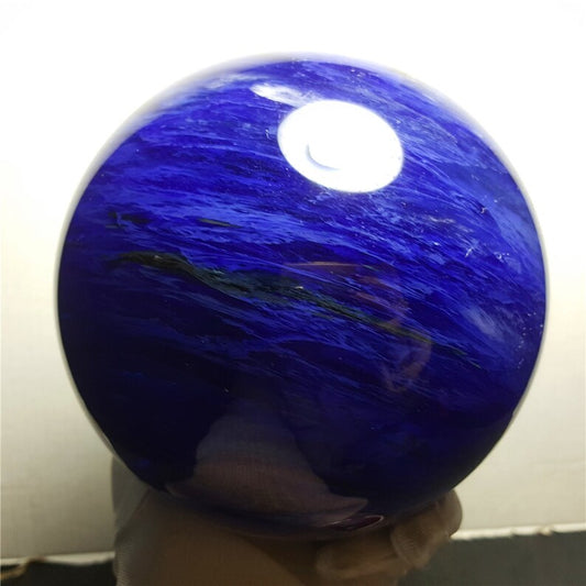 Smelt Blue Crystal Quartz Sphere/Smelt Quartz Ball/Special gift/Meditation Stone/Healing Stone