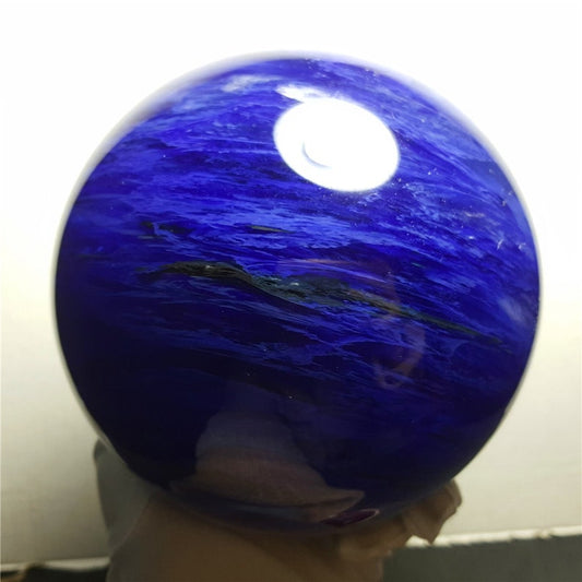 Smelt Blue Crystal Quartz Sphere/Smelt Quartz Ball/Special gift/Meditation Stone/Healing Stone