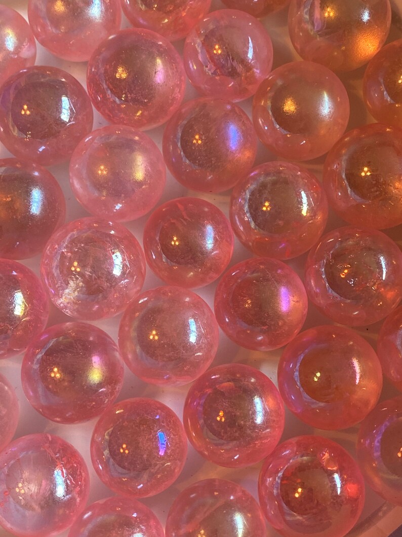Pink Rainbow Aura Quartz Mini Sphere Reiki - Aura QuartzCrystal Healing Meditation