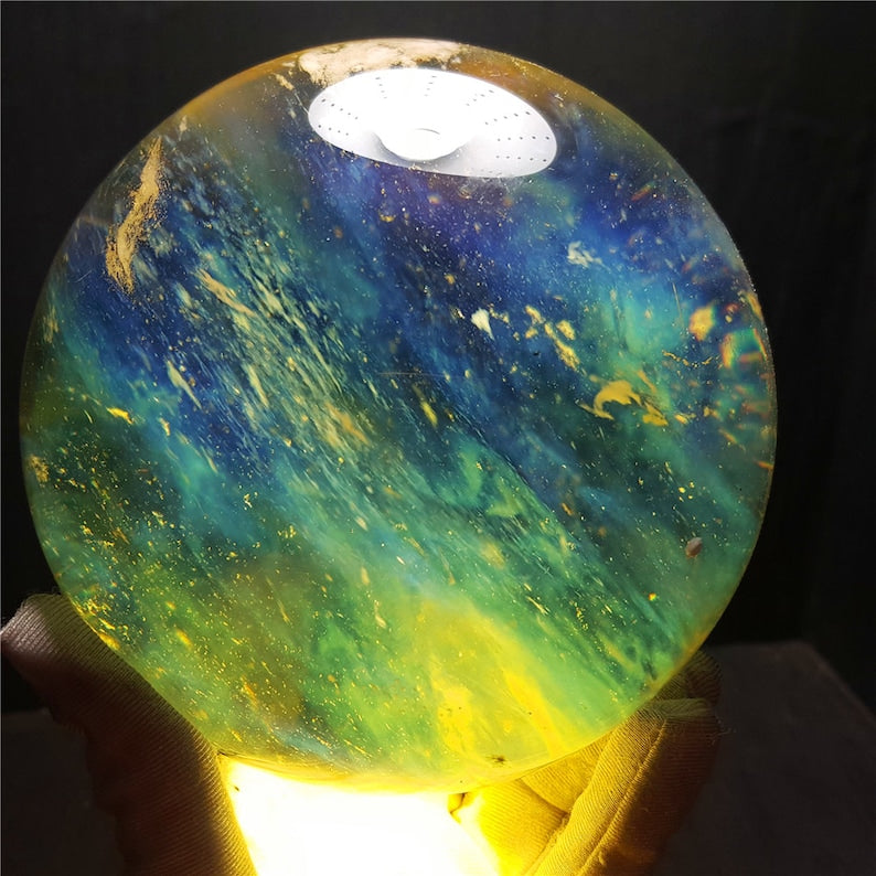 Random Selection/Lemon Smelt Yellow Crystal Quartz Sphere/Smelt Quartz/Special gift