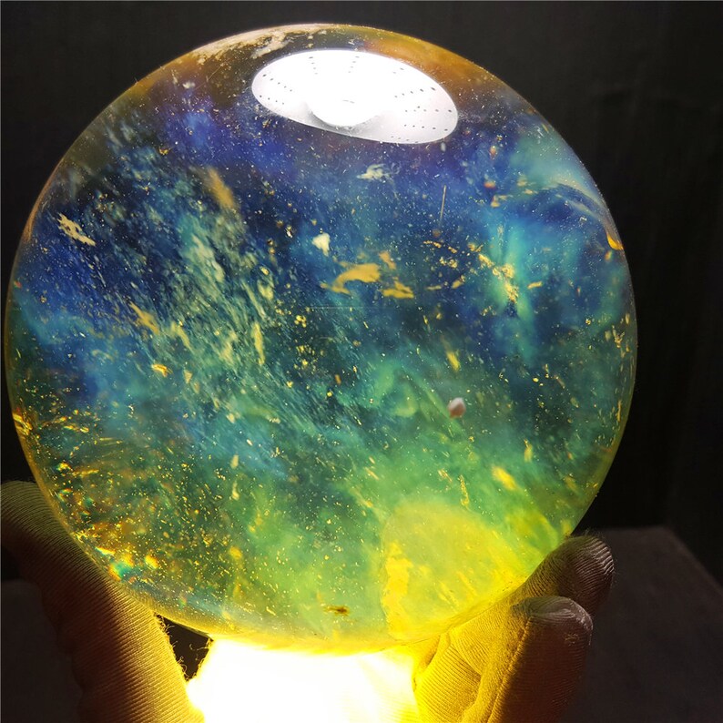 Random Selection/Lemon Smelt Yellow Crystal Quartz Sphere/Smelt Quartz/Special gift