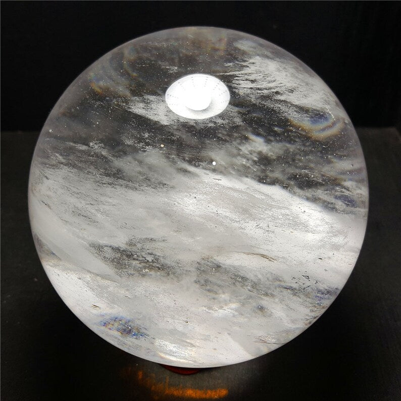 3KG Lemon Smelt White Crystal Quartz Sphere/Clear Smelt Quartz Healing Stone/Reiki/Chakra