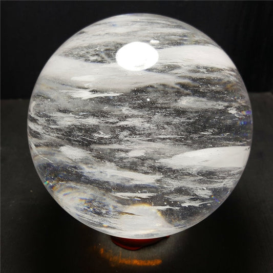 3KG Lemon Smelt White Crystal Quartz Sphere/Clear Smelt Quartz Healing Stone/Reiki/Chakra