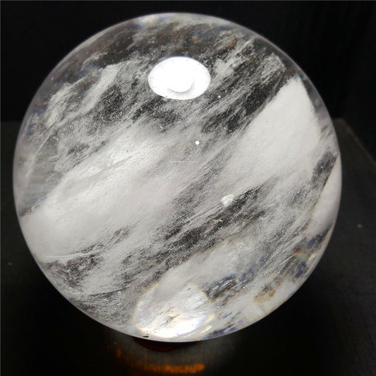 3KG Lemon Smelt White Crystal Quartz Sphere/Clear Smelt Quartz Healing Stone/Reiki/Chakra