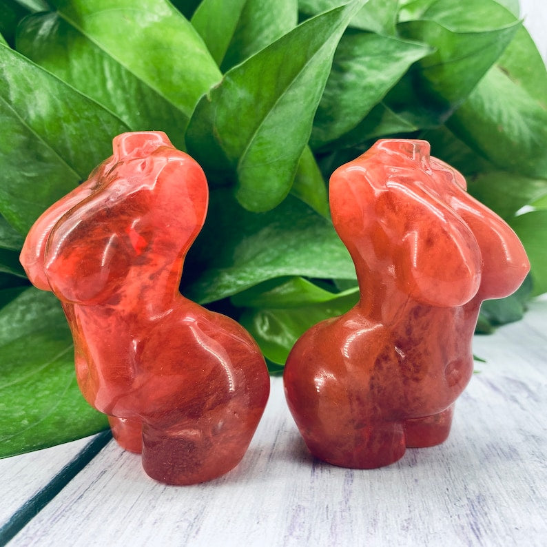 1pc 3“ Red Melting Stone Plumpy Goddess,Crystal Carving,Home Decoration,Crystal Collection,Crystal Healing