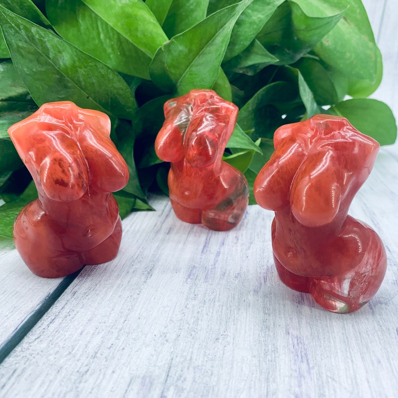 1pc 3“ Red Melting Stone Plumpy Goddess,Crystal Carving,Home Decoration,Crystal Collection,Crystal Healing