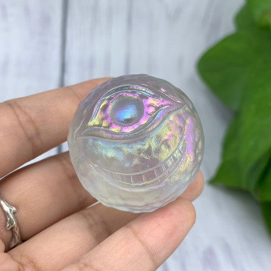 Titanium Rainbow Melting stone ball,Eye Ball,Hand Carved,Home Decoration,Crystal Collection