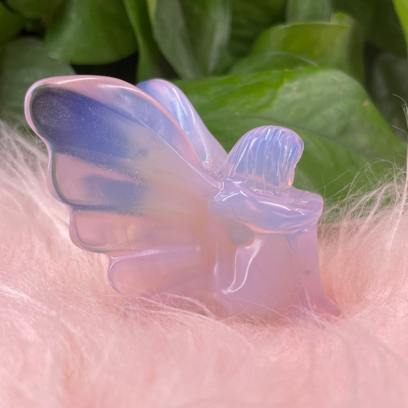 Pink Opalite Butterfly Fairy,Carved Crystal,Home Decoration,Crystal Healing,Crystal Gift,Crystal Energy