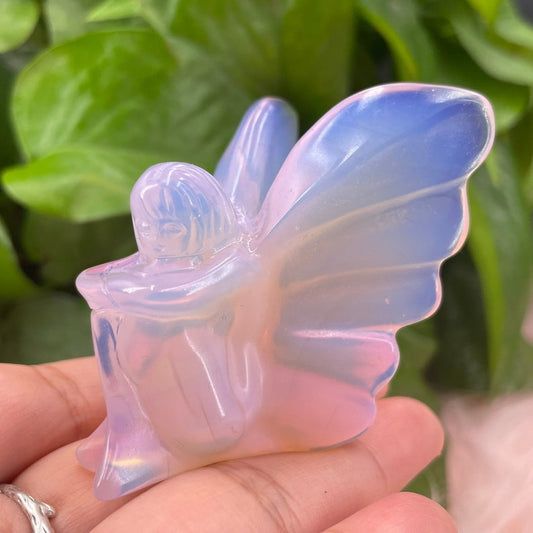 Pink Opalite Butterfly Fairy,Carved Crystal,Home Decoration,Crystal Healing,Crystal Gift,Crystal Energy