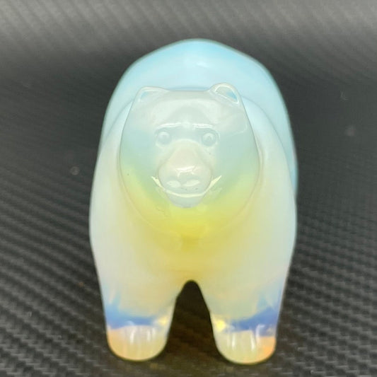 1pc Opalite Polar bear,Quartz Crystal beer,Hand Carved,Home Decoration