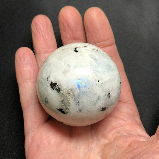 Rainbow Moonstone Sphere. Meditation Healing Crystal Ball. Orb Altar decor, Healing relaxation. Reiki Intuition stone. July birthstone.