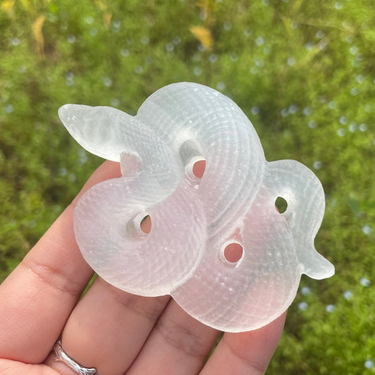 Natural Selenite Snake,Hand Carved,Crystal Collection,Crystal Gift,crystal Healing