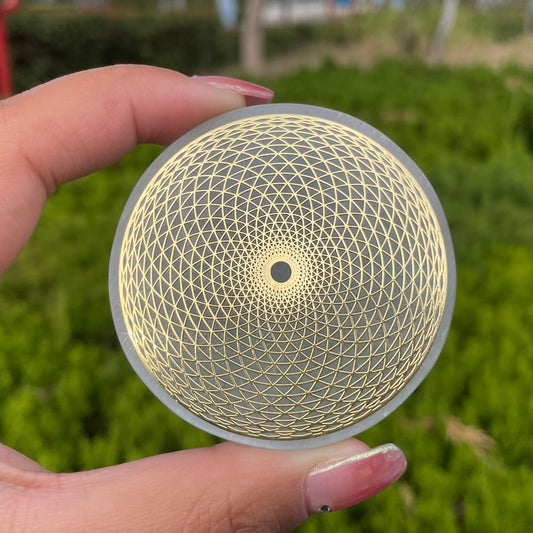 Natural Selenite Disk,Quartz Crystal Energy Disk,Flower of Life,Recharge Crystal Energy