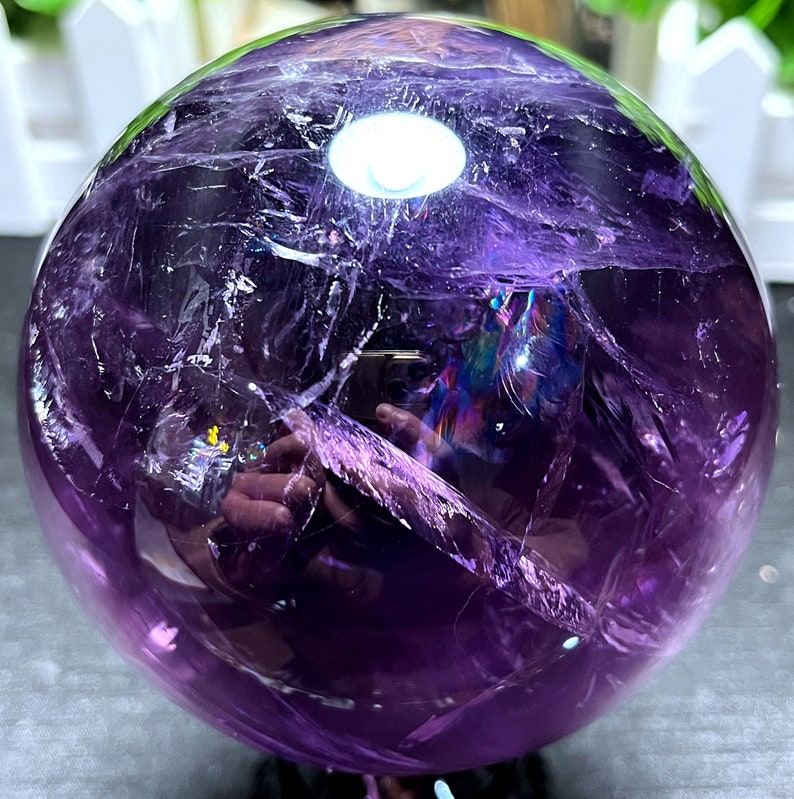 Natural Large Clear Amethyst Ball/Crystal sphere/Amethyst Sphere/Amethyst Purple Quartz/Special Gift