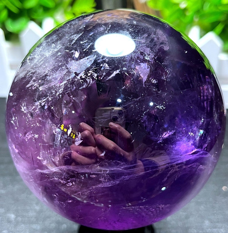Natural Large Clear Amethyst Ball/Crystal sphere/Amethyst Sphere/Amethyst Purple Quartz/Special Gift