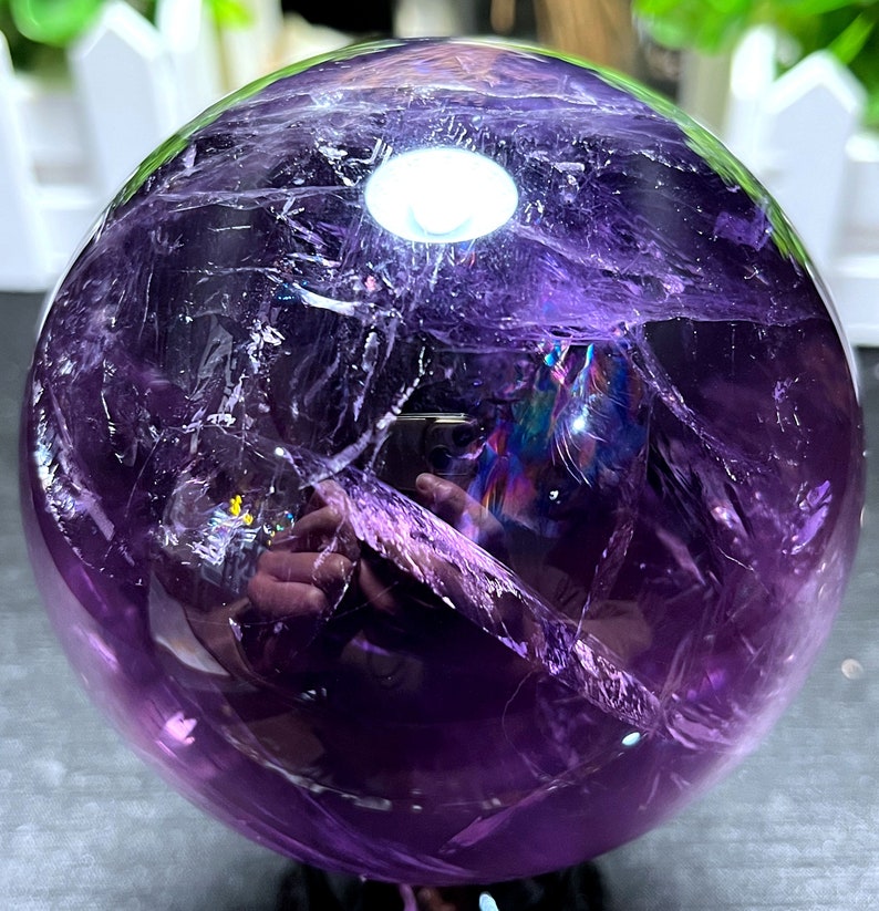 Natural Large Clear Amethyst Ball/Crystal sphere/Amethyst Sphere/Amethyst Purple Quartz/Special Gift