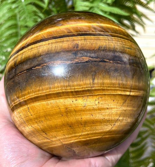 Natural large Tiger's Eye Sphere /Natural Tiger's Eye Ball/Tumbled Tiger's Eye /Energy stone /Decoration