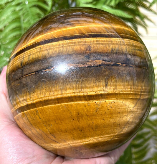 Natural large Tiger's Eye Sphere /Natural Tiger's Eye Ball/Tumbled Tiger's Eye /Energy stone /Decoration