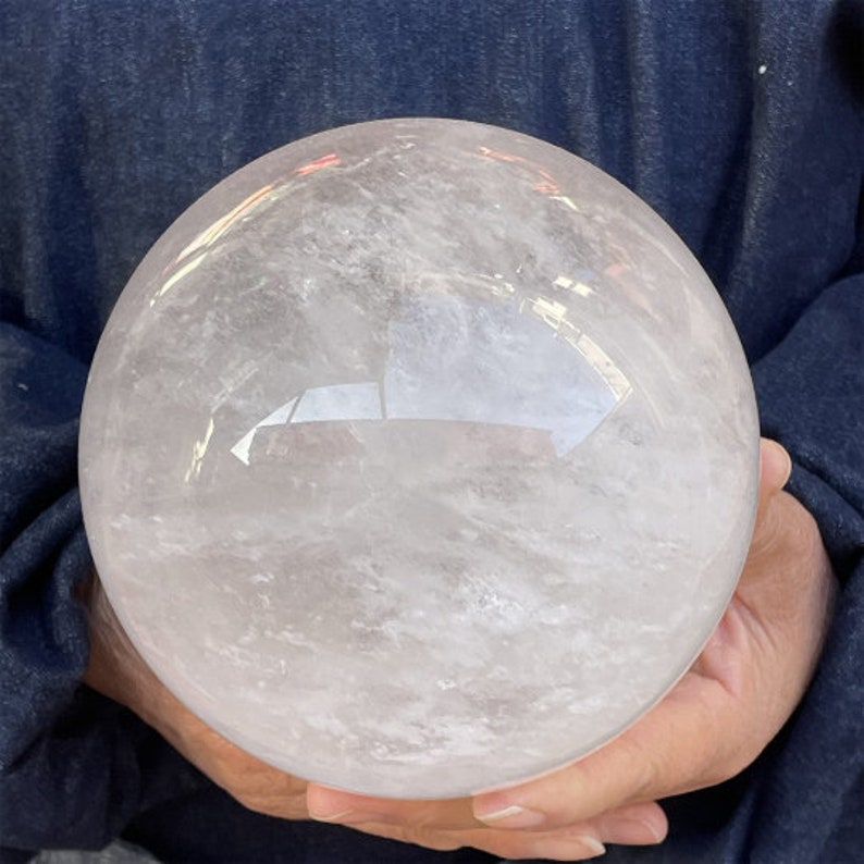 Natural Clear Crystal Sphere Ball Divination Sphere Healing