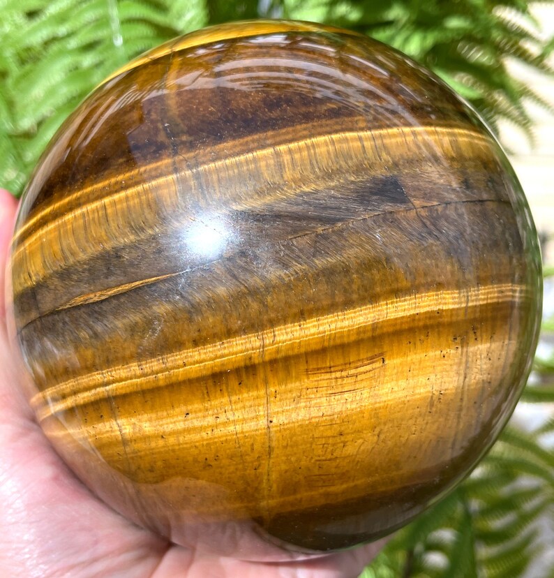 Natural large Tiger's Eye Sphere /Natural Tiger's Eye Ball/Tumbled Tiger's Eye /Energy stone /Decoration