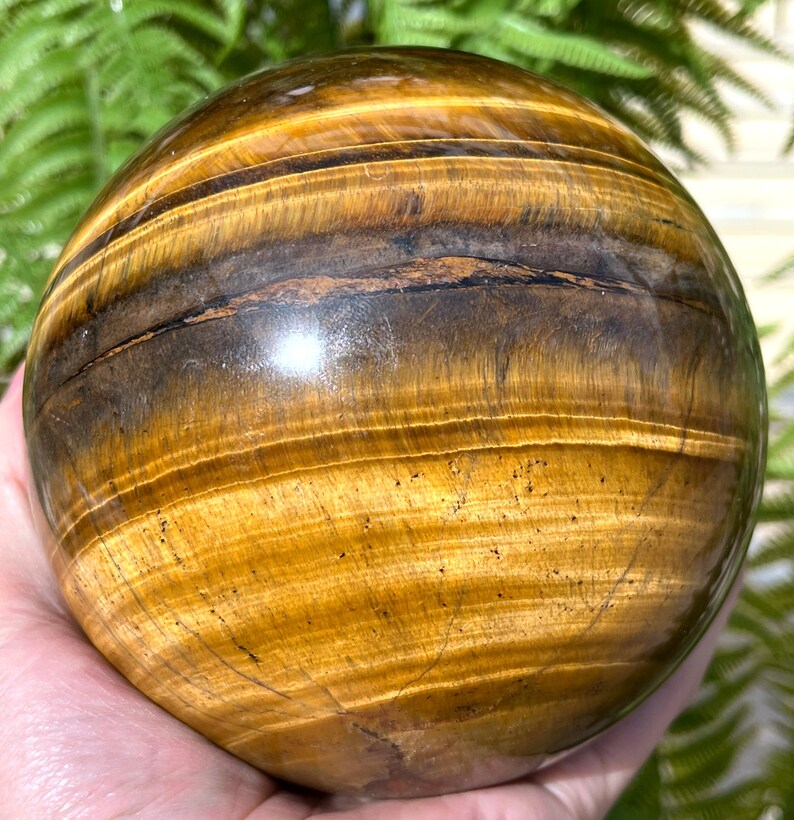 Natural large Tiger's Eye Sphere /Natural Tiger's Eye Ball/Tumbled Tiger's Eye /Energy stone /Decoration