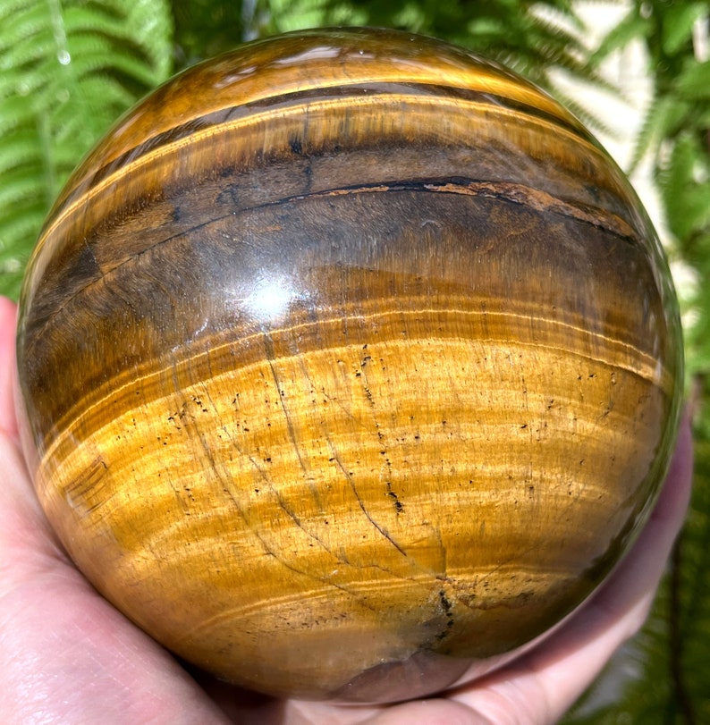Natural large Tiger's Eye Sphere /Natural Tiger's Eye Ball/Tumbled Tiger's Eye /Energy stone /Decoration