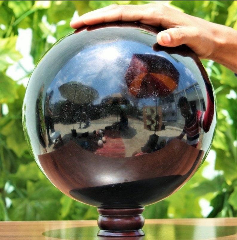 Customized Black Obsidian Sphere Large Crystal Ball Chakra Healing Stone Crystal Décor Protection Stone Aura Metaphysical Decoration Ball