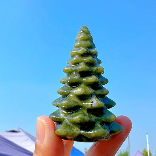 2.7“ Crystal Christmas Tree,Hsiuyen Jade Pine TreesHome Decoration,Christmas Gifts