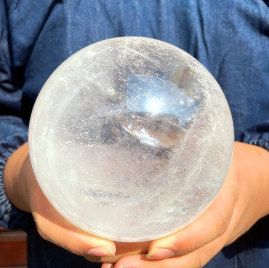 Natural Clear Crystal Sphere Ball Divination Sphere Healing