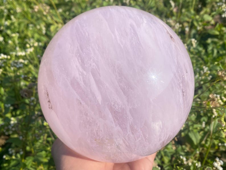 Pink Smelting Stone Sphere,hand carved sphere,Pink crystal ball,home decoration,crystal gifts