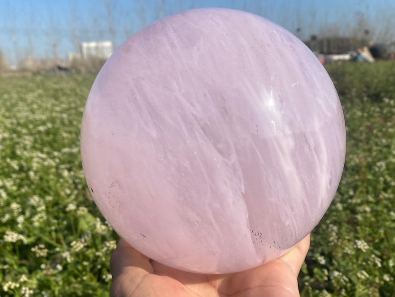 Pink Smelting Stone Sphere,hand carved sphere,Pink crystal ball,home decoration,crystal gifts