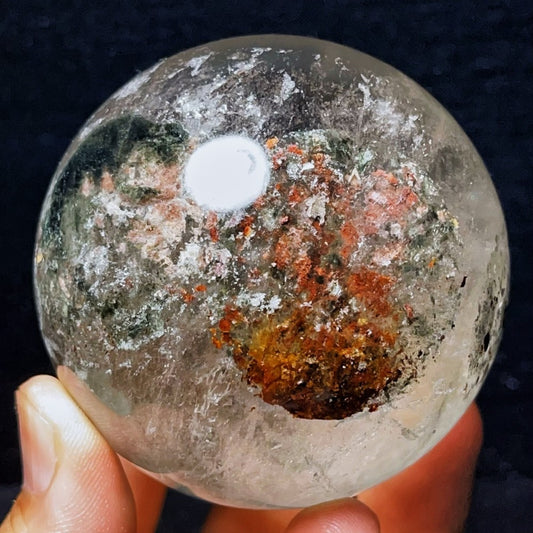 449G Natural Gobi Agate Eyes Agate Crystal Stone Phantom/Garden Quartz