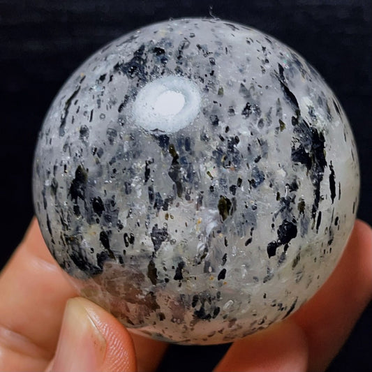 280G Natural Beautiful Black tourmaline crystal Crystal Sphere Healing