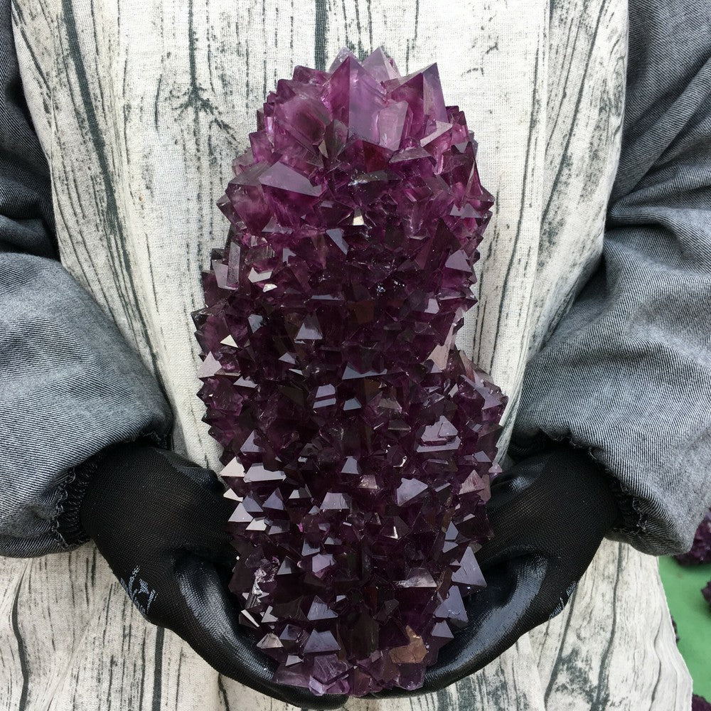 2.2-2.65kg Rare Purple Alunite Crystal Mineral Specimen Point Reiki Healing+