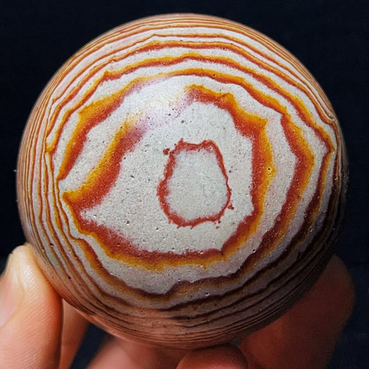304G Natural Polished Rhodochrosite Sphere Ball Crystal Stone Healing