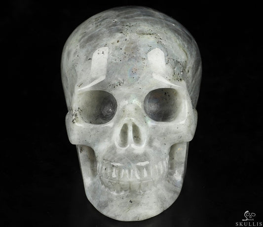 3.5" Labradorite Hand Carved Crystal Skull, Realistic, Crystal Healing